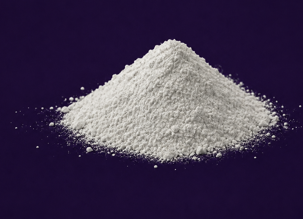 Mound of white quercetin powder