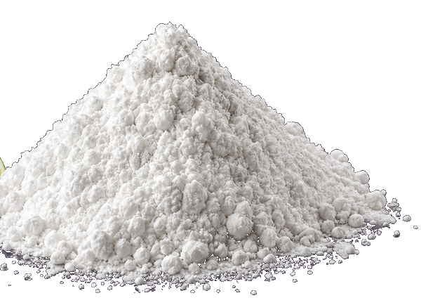 Mound of white vitamin C powder