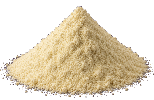 Mound of pale cream vitamin D3 powder