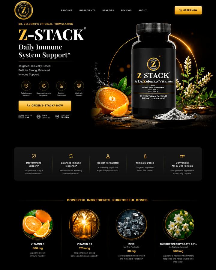 Preview of the Daily Immune System Support page