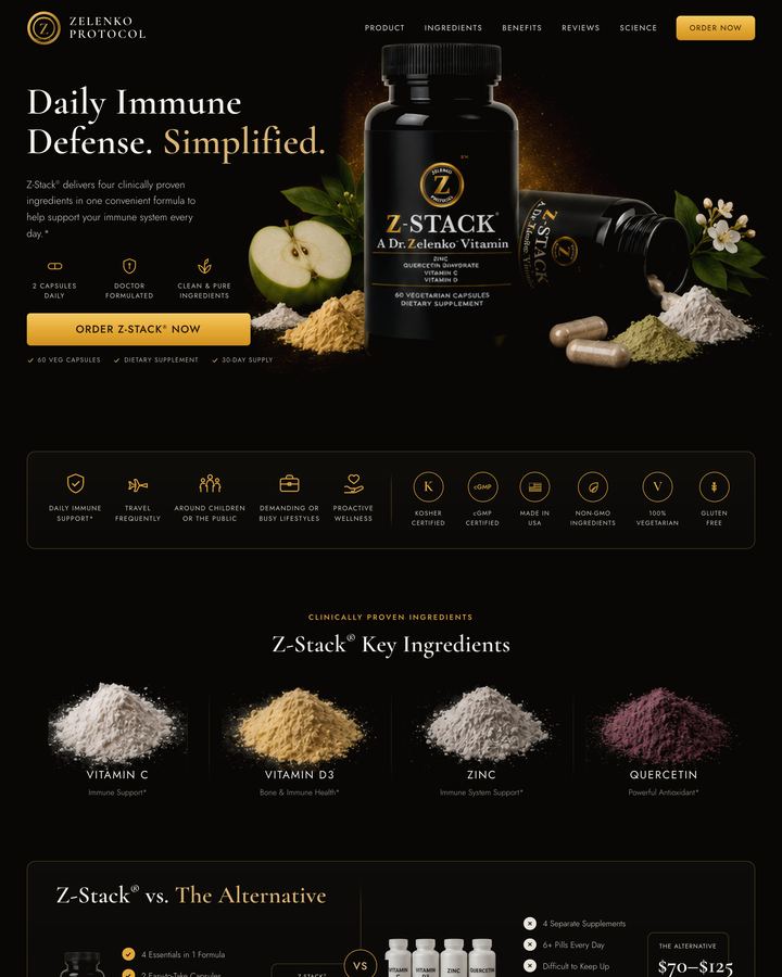 Preview of the Daily Immune Defense Simplified page