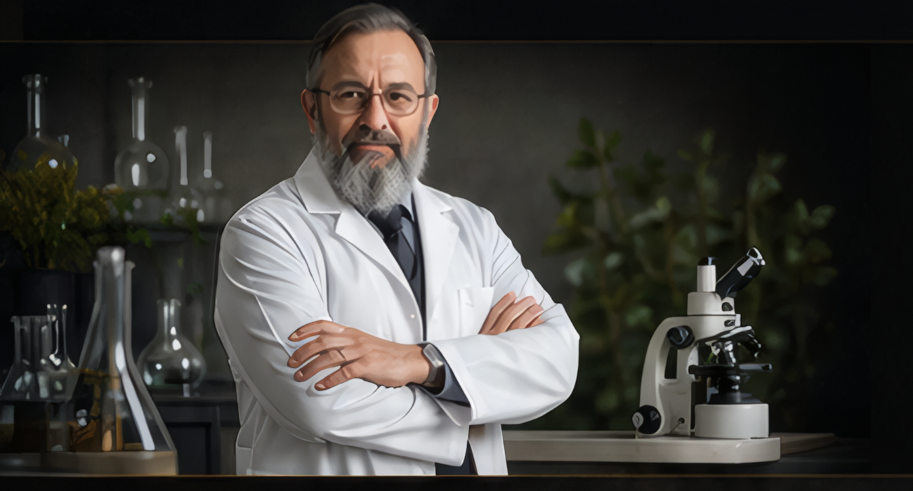 Dr. Zelenko in a laboratory